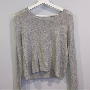 garage light grey long sleeve sweater